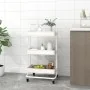 Carrito de cocina 3 niveles hierro y ABS blanco 42x35x85 cm by , Kitchen and dining carts - Ref: Foro24-336336, Price: 46,34 ...
