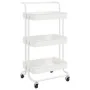 Carrito de cocina 3 niveles hierro y ABS blanco 42x35x85 cm by , Kitchen and dining carts - Ref: Foro24-336336, Price: 46,34 ...