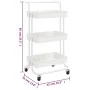 Carrito de cocina 3 niveles hierro y ABS blanco 42x35x85 cm by , Kitchen and dining carts - Ref: Foro24-336336, Price: 46,34 ...