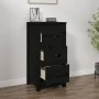 Aparador de madera maciza de pino negro 40x35x80 cm by , Sideboards - Ref: Foro24-813747, Price: 96,34 €, Discount: %