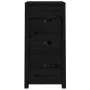 Aparador de madera maciza de pino negro 40x35x80 cm by , Sideboards - Ref: Foro24-813747, Price: 96,34 €, Discount: %