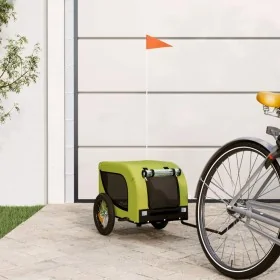 Remolque de bicicleta mascotas hierro tela Oxford verde negro von , Kinderwagen für Haustiere - Ref: Foro24-93997, Preis: 99,...