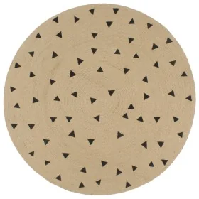 Alfombra de yute tejida a mano estampado de triángulos 90 cm de , Alfombras - Ref: Foro24-133689, Precio: 63,21 €, Descuento: %