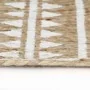 Alfombra de yute tejida a mano con estampado blanco 150 cm de , Alfombras - Ref: Foro24-133694, Precio: 62,64 €, Descuento: %