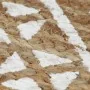 Alfombra de yute tejida a mano con estampado blanco 150 cm de , Alfombras - Ref: Foro24-133694, Precio: 62,64 €, Descuento: %