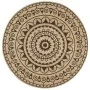 Alfombra de yute tejida a mano estampado marrón oscuro 120 cm by , Rugs - Ref: Foro24-133705, Price: 49,53 €, Discount: %