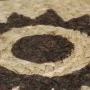 Alfombra de yute tejida a mano estampado marrón oscuro 120 cm by , Rugs - Ref: Foro24-133705, Price: 49,53 €, Discount: %