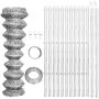 Valla de alambre y postes acero galvanizado plateado 25x1,5 m de , Paneles de vallas - Ref: Foro24-141501, Precio: 261,13 €, ...