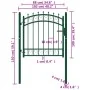Puerta de valla con picos acero verde 100x100 cm by , garden gates - Ref: Foro24-146373, Price: 186,05 €, Discount: %