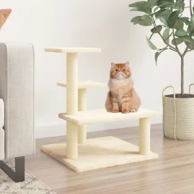 Rascador para gatos con postes de sisal color crema 61 cm by , Cat furniture - Ref: Foro24-172085, Price: 38,71 €, Discount: %