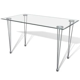 Mesa de comedor con superficie de vidrio transparente by , Kitchen and dining tables - Ref: Foro24-241487, Price: 279,55 €, D...