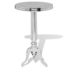 Mesa auxiliar redonda de aluminio color plateada by , Side tables - Ref: Foro24-243513, Price: 123,29 €, Discount: %
