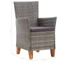 Set de comedor 7 pzas ratán sintético madera maciza acacia gris von , Gartensets - Ref: Foro24-46001, Preis: 602,96 €, Rabatt: %