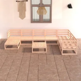 Juego de muebles de jardín 8 piezas madera maciza de pino by , Garden sets - Ref: Foro24-3075709, Price: 458,11 €, Discount: %