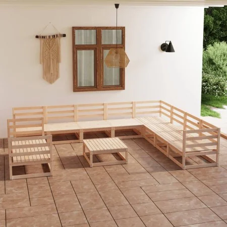Juego de muebles de jardín 11 piezas madera maciza de pino de , Conjuntos de jardín - Ref: Foro24-3075929, Precio: 658,70 €, ...