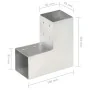 Conectores de postes en L 4 uds metal galvanizado 81x81 mm de , Postes de cerca - Ref: Foro24-145462, Precio: 48,97 €, Descue...