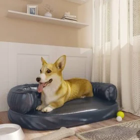 Cama para perros de espuma cuero sintético azul oscuro 75x53 cm by , Beds for dogs - Ref: Foro24-171314, Price: 68,39 €, Disc...