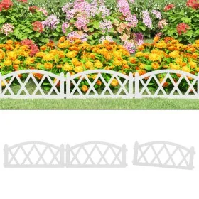 Borduras de jardín 17 unidades PP blanco 10 m de , Ribetes y bordes para jardín - Ref: Foro24-318295, Precio: 43,29 €, Descue...