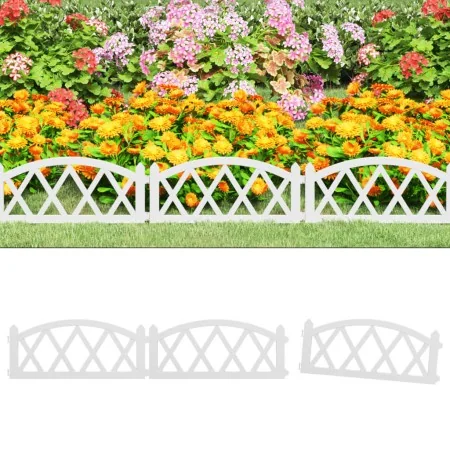 Borduras de jardín 17 unidades PP blanco 10 m by , Garden edging and edging - Ref: Foro24-318295, Price: 43,29 €, Discount: %