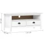 Mueble de TV Hill madera maciza de pino blanco 110x40x47 cm von , TV-Möbel - Ref: Foro24-288924, Preis: 125,15 €, Rabatt: %