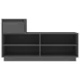 Mueble zapatero de madera maciza de pino gris 110x34x61 cm de , Zapateros y organizadores de calzado - Ref: Foro24-814451, Pr...