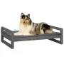 Cama para perros madera maciza de pino gris 95,5x65,5x28 cm von , Betten für Hunde - Ref: Foro24-821484, Preis: 76,53 €, Raba...
