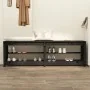 Banco zapatero de madera maciza de pino negro 160x36,5x50 cm by , Shoe racks and shoe organizers - Ref: Foro24-821728, Price:...