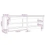 Banco zapatero de madera maciza de pino negro 160x36,5x50 cm by , Shoe racks and shoe organizers - Ref: Foro24-821728, Price:...