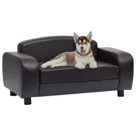 Sofá para perros cuero sintético marrón 80x50x40 cm von , Betten für Hunde - Ref: Foro24-170966, Preis: 112,98 €, Rabatt: %