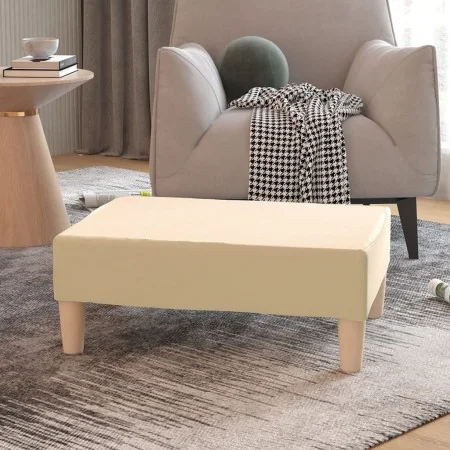 Taburete de tela color crema 78x56x32 cm von , Osmanen - Ref: Foro24-337677, Preis: 52,97 €, Rabatt: %