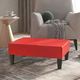 Reposapiés de cuero sintético rojo 78x56x32 cm by , Ottomans - Ref: Foro24-337713, Price: 48,55 €, Discount: %