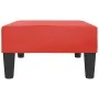 Reposapiés de cuero sintético rojo 78x56x32 cm by , Ottomans - Ref: Foro24-337713, Price: 48,55 €, Discount: %
