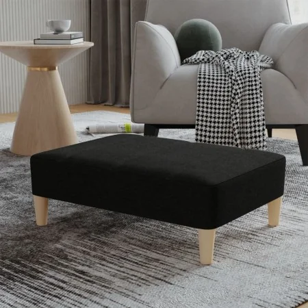 Reposapiés de tela negro 78x56x32 cm by , Ottomans - Ref: Foro24-337801, Price: 81,63 €, Discount: %