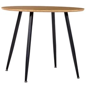 Mesa de comedor MDF color roble y negro 90x73,5 cm by , Kitchen and dining tables - Ref: Foro24-248300, Price: 176,76 €, Disc...