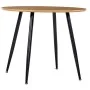 Mesa de comedor MDF color roble y negro 90x73,5 cm de , Mesas de cocina y de comedor - Ref: Foro24-248300, Precio: 176,76 €, ...