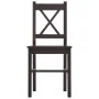 Conjunto de comedor 9 piezas madera de pino marrón oscuro by , Furniture sets for kitchens and dining rooms - Ref: Foro24-283...