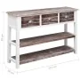 Aparador de madera marrón envejecido 115x30x76 cm by , Sideboards - Ref: Foro24-284164, Price: 133,48 €, Discount: %