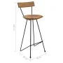 Taburetes de cocina 2 unidades madera maciza de teca by , Kitchen stools - Ref: Foro24-285205, Price: 211,33 €, Discount: %
