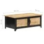 Mesa de centro de madera maciza de mango 90x50x35 cm by , Coffee table - Ref: Foro24-289103, Price: 176,15 €, Discount: %