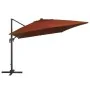 Sombrilla de jardín voladiza con luces LED terracota 400x300 cm by , Umbrellas - Ref: Foro24-312319, Price: 280,08 €, Discoun...