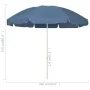 Sombrilla de playa azul 240 cm de , Sombrillas - Ref: Foro24-314712, Precio: 28,82 €, Descuento: %