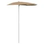 Sombrilla de jardín semicircular con palo taupe 180x90 cm von , Sonnenschirme - Ref: Foro24-315562, Preis: 24,20 €, Rabatt: %