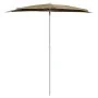 Sombrilla de jardín semicircular con palo taupe 180x90 cm von , Sonnenschirme - Ref: Foro24-315562, Preis: 24,20 €, Rabatt: %