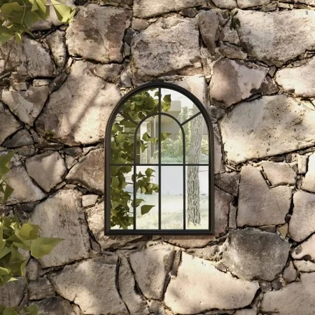 Espejo de jardín hierro negro para exterior 60x45 cm von , Spiegel - Ref: Foro24-318346, Preis: 97,33 €, Rabatt: %