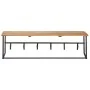 Perchero con borde natural madera maciza de acacia 100x34x38 cm de , Percheros para sombreros y abrigos - Ref: Foro24-320250,...