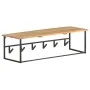 Perchero con borde natural madera maciza de acacia 100x34x38 cm de , Percheros para sombreros y abrigos - Ref: Foro24-320250,...