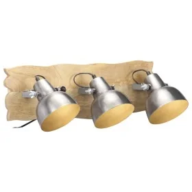 Lámpara de pared industrial madera mango plateado E27 68x23 cm by , Lamps - Ref: Foro24-320596, Price: 61,60 €, Discount: %