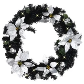 Corona de Navidad con luces LED verde 60 cm PVC by , Christmas lights - Ref: Foro24-320977, Price: 48,88 €, Discount: %