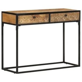 Mesa consola de madera maciza de mango 100x35x75 cm by , Side tables - Ref: Foro24-321713, Price: 151,25 €, Discount: %