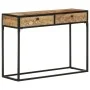 Mesa consola de madera maciza de mango 100x35x75 cm by , Side tables - Ref: Foro24-321713, Price: 151,25 €, Discount: %